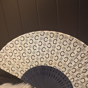 Celine Folding Fan Macadam Canvas Pattern